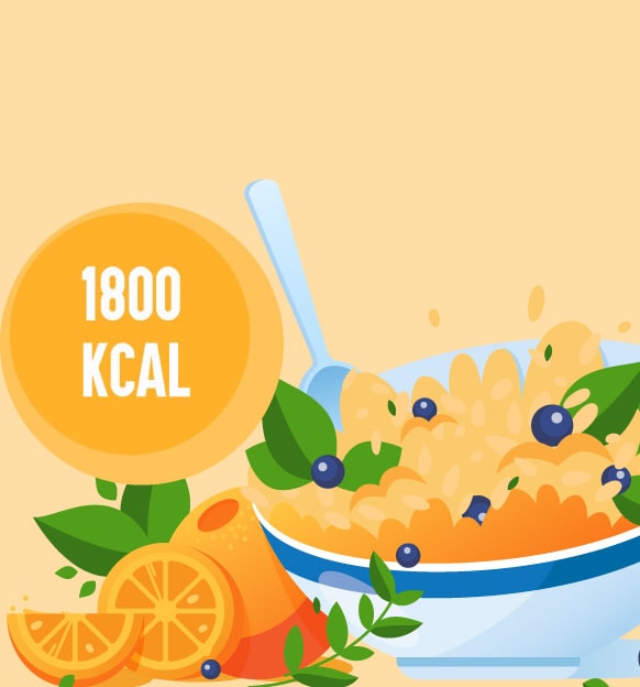 1800 Kcal con alimentos Kellogg's®
