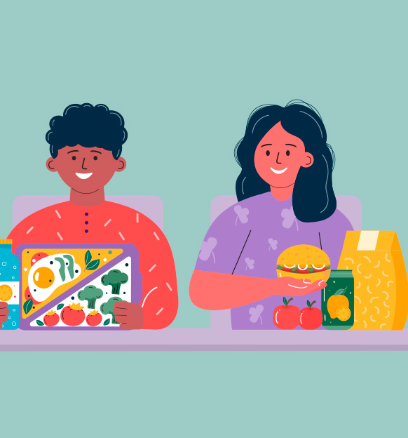 Porciones para el escolar y prescolar