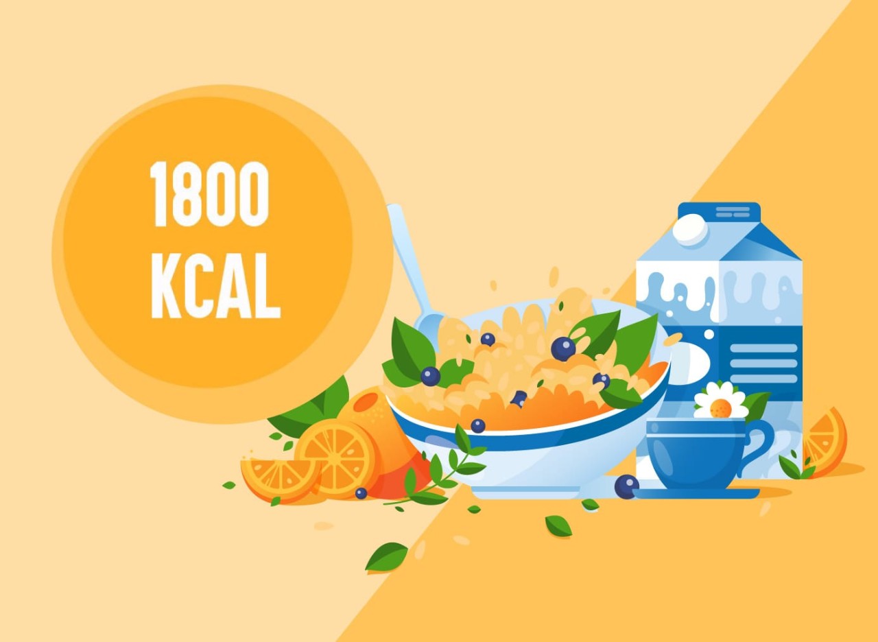 1800 Kcal con alimentos Kellogg's®